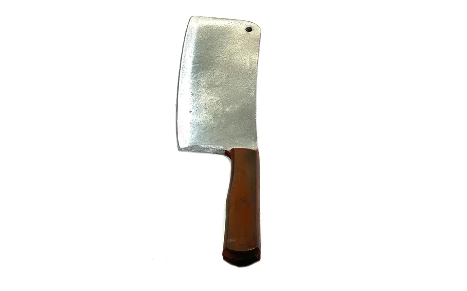 Foam Kitchen Cleaver Blade Knife Prop - Silver Blade With Brown Handle