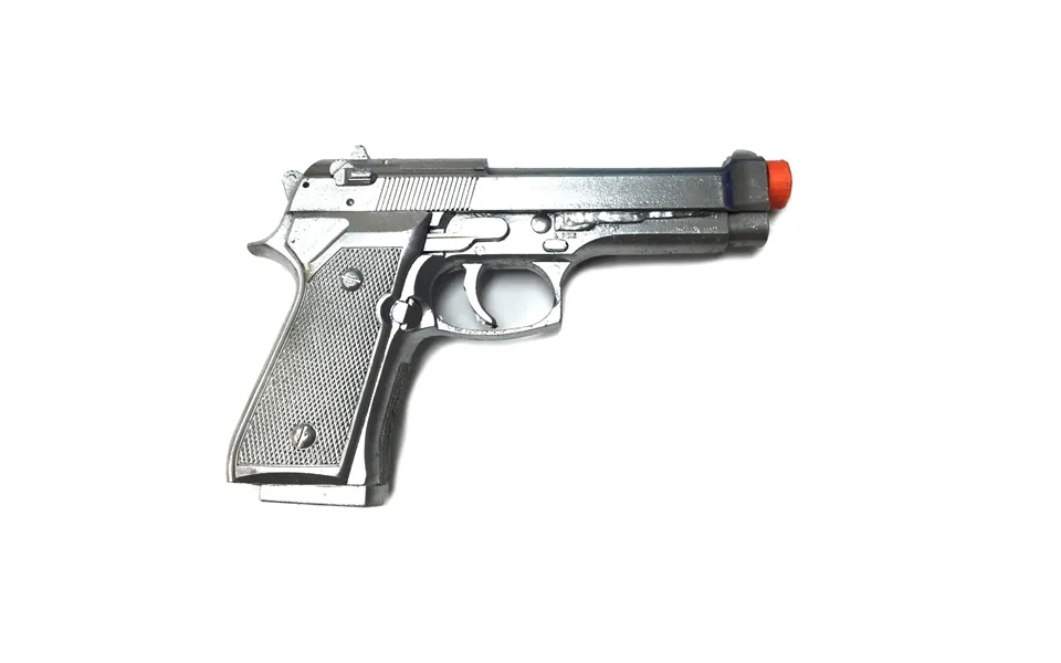 Foam Rubber Beretta 9mm Semi Automatic Style Inert Handgun Prop - Silver