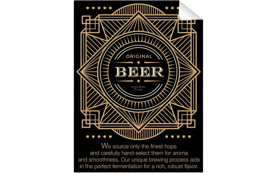 Generic Beer Self Adhesive Bottle Label