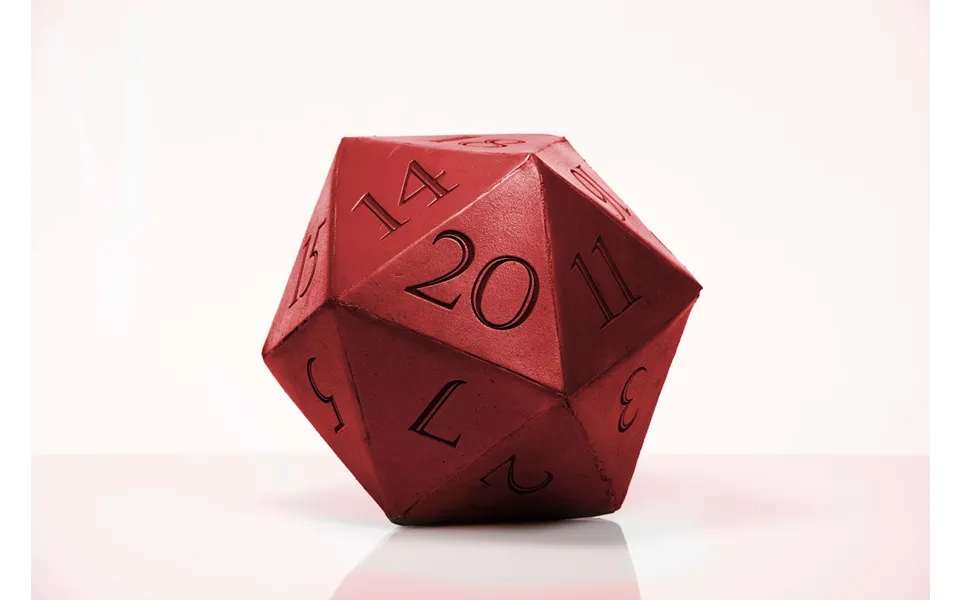 Giant D20 Die 10 Tall Display Prop - Red