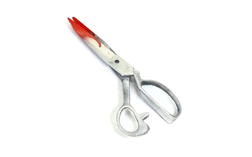 Large Foam Rubber Scissors Or Shears With Functional Moving Parts - Bloodied Chrome
