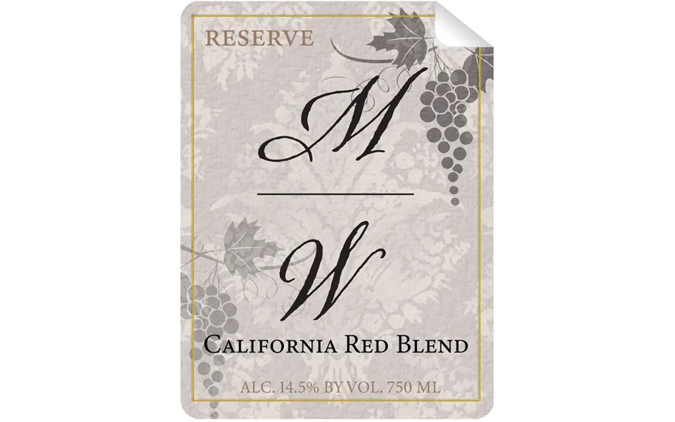 Mw Rose Blend Wine Bottle Self Prop Adhesive Label