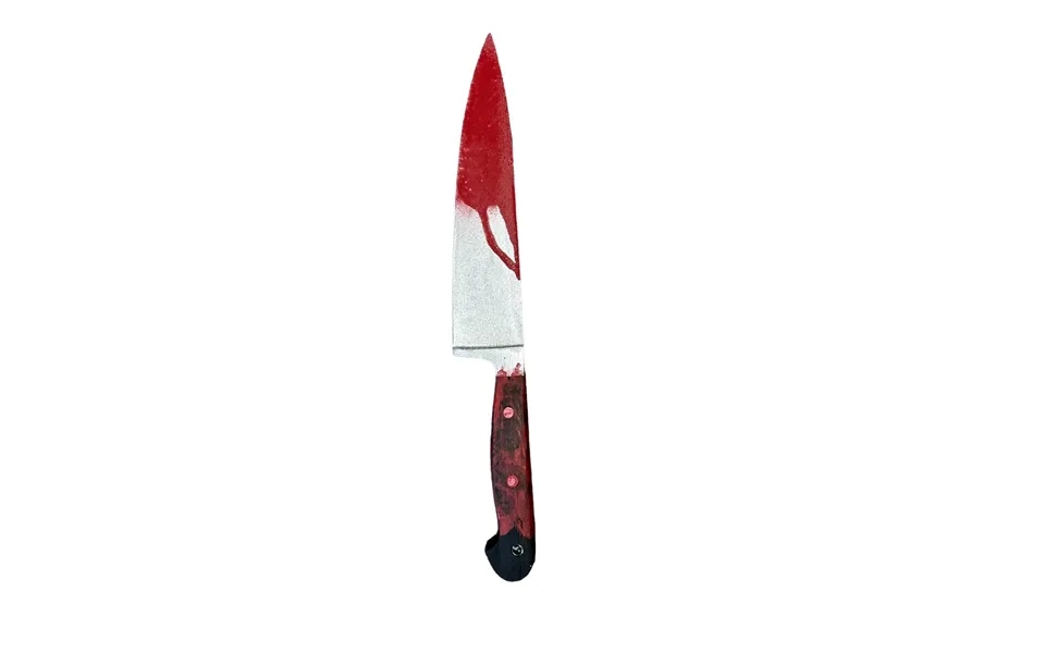 Plastic 13 Inch Chef’s Knife Silver Blade And Black Handle - Bloody