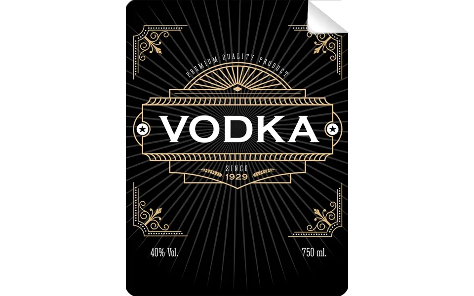 Premium Vodka Bottle Self Prop Adhesive Label