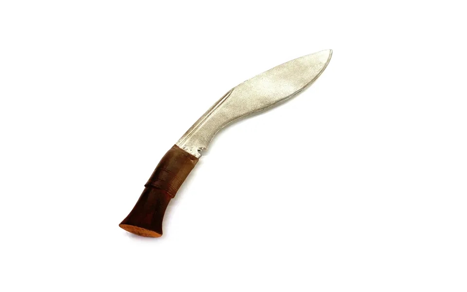 Rigid Plastic Kukri Blade - Rusted Silver Blade With Aged Brown Handle