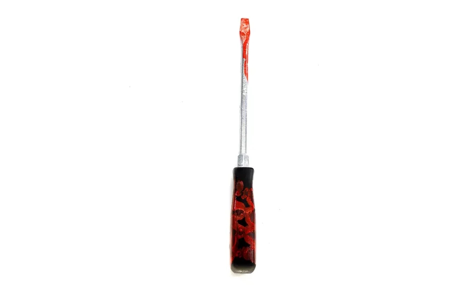 Rigid Plastic Screwdriver Prop - Bloodied Head With Black Handle