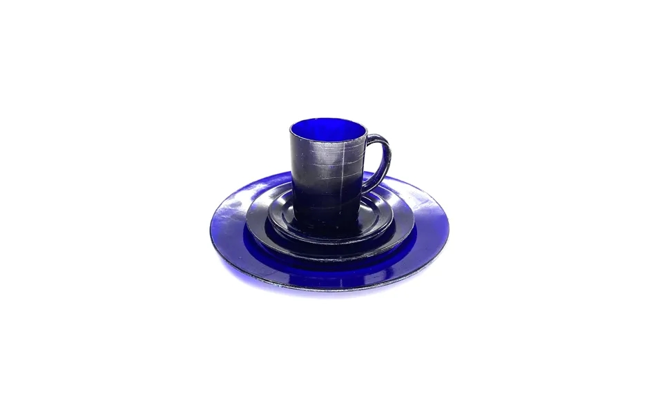 Smashprops Breakaway 4 Piece Place Setting - Cobalt Blue Translucent