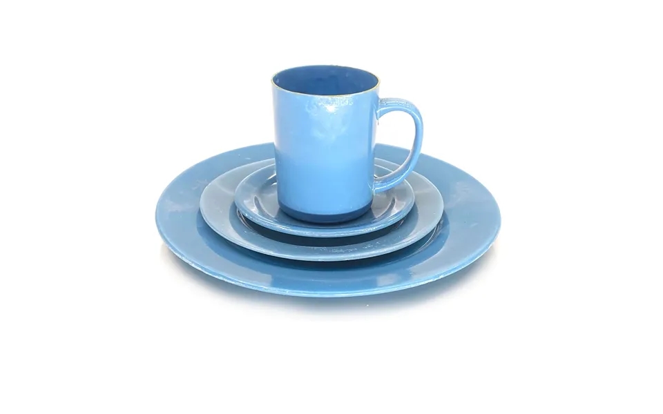 Smashprops Breakaway 4 Piece Place Setting - Light Blue Opaque
