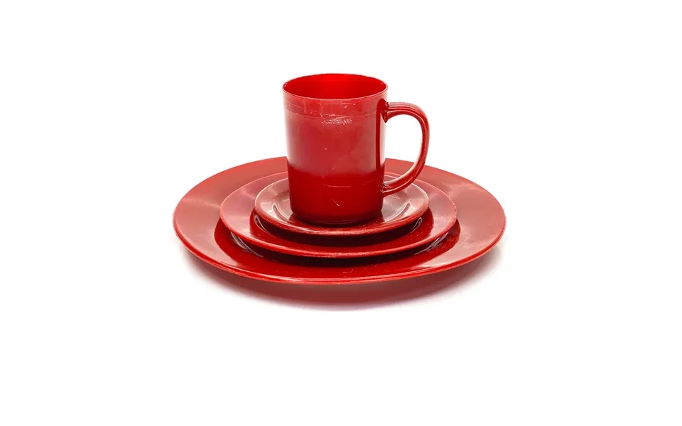Smashprops Breakaway 4 Piece Place Setting - Red Opaque