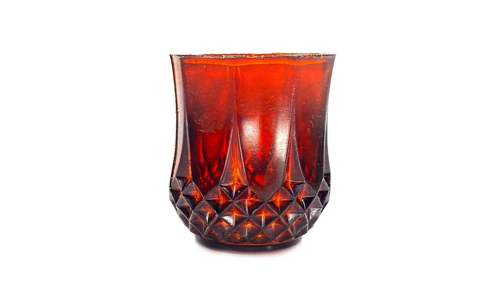 Smashprops Breakaway Crystal Cut Tumbler Glass - Amber Brown Translucent