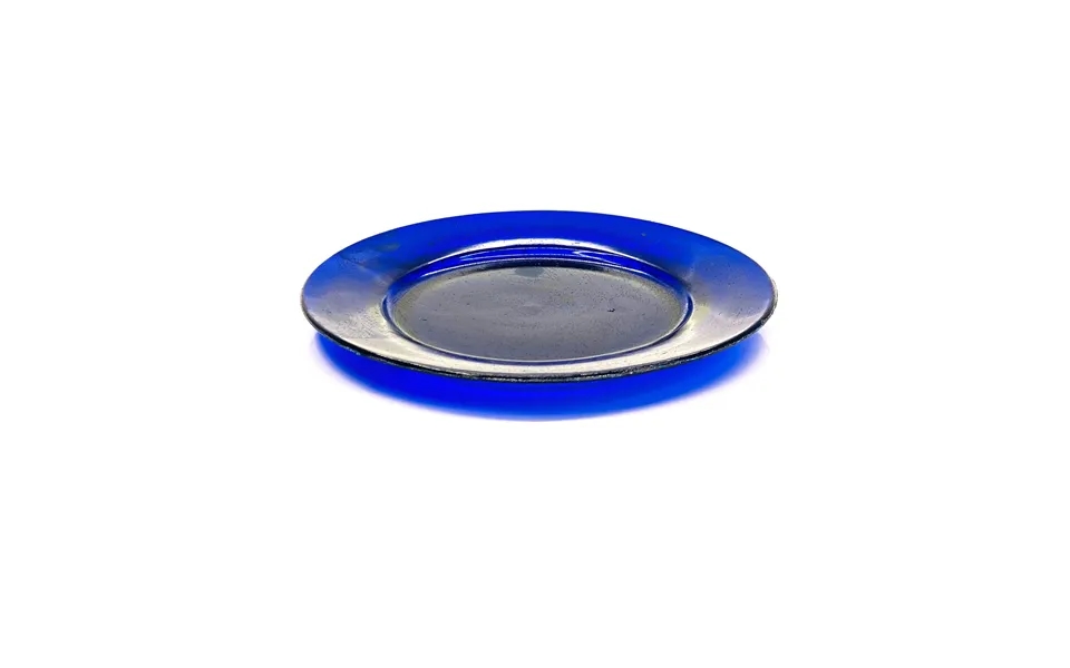 Smashprops Breakaway Large Dinner Plate - Cobalt Blue Translucent