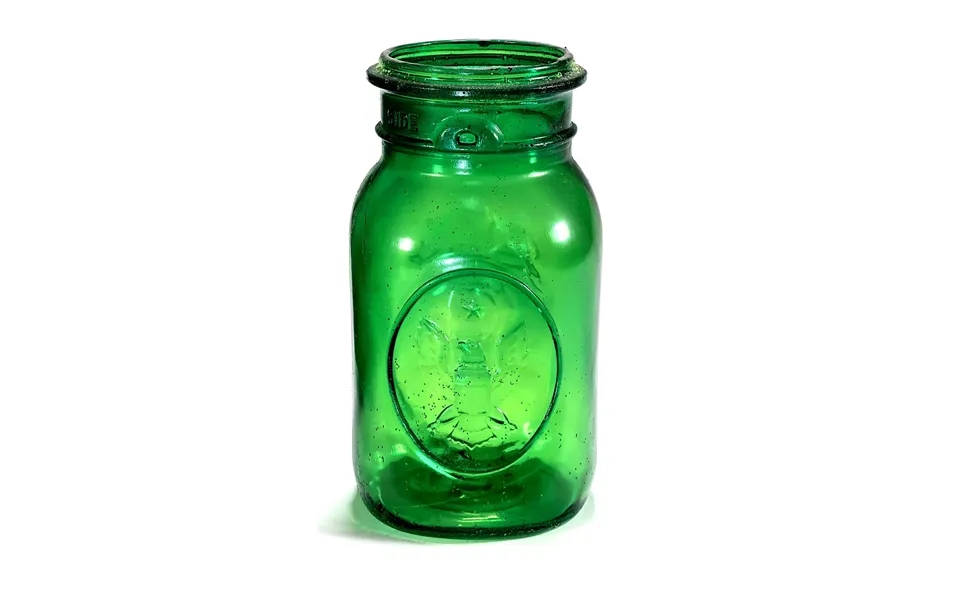 Smashprops Breakaway Large Mason Jar Prop - Dark Green Translucent