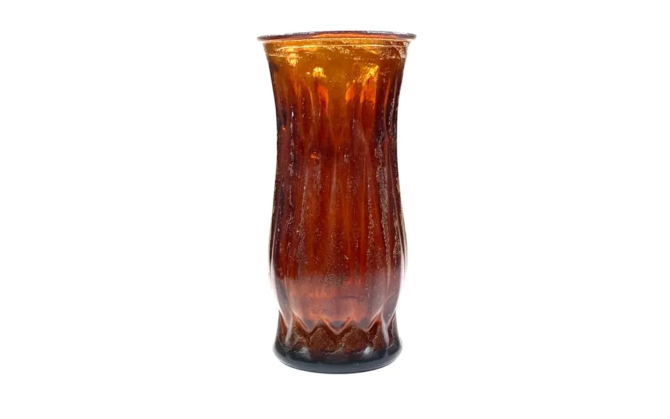 Smashprops Breakaway Round Tall Vase 8.5 Inch - Amber Brown Translucent