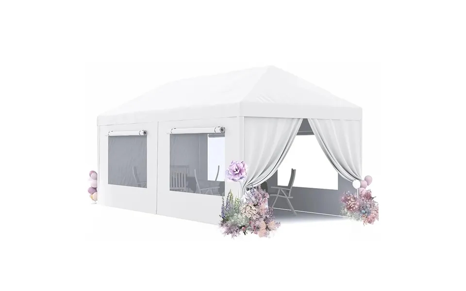 10' X 20' Party Tent-white - Mesh Window