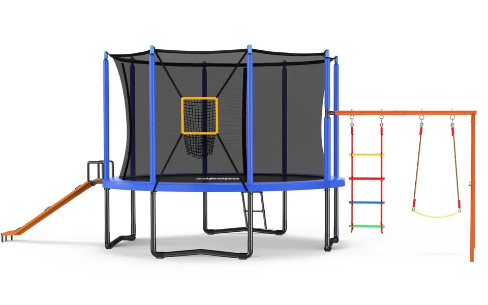 1200lbs Ultimate 5-in-1 Backyard 12ft Trampoline Adventure Park - 12ft