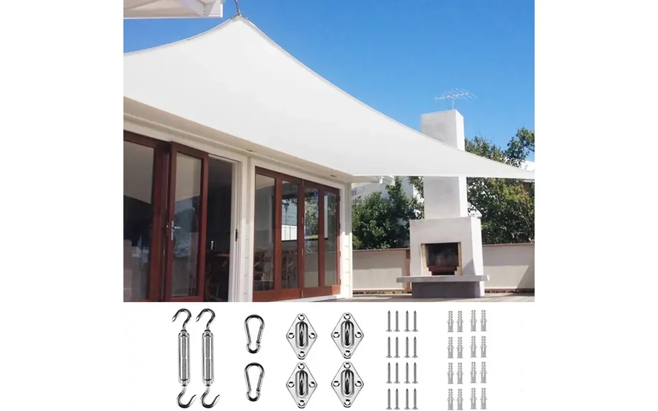 20' X 16' Rectangle Shade Sail - White