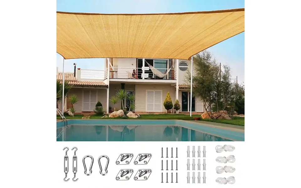 26' X 20' Rectangle Shade Sail - Sand