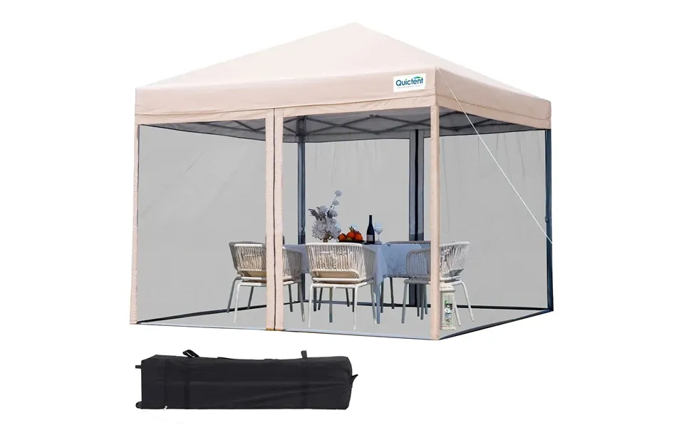 6.6' X 6.6' Small Pop Up Canopy With Netting