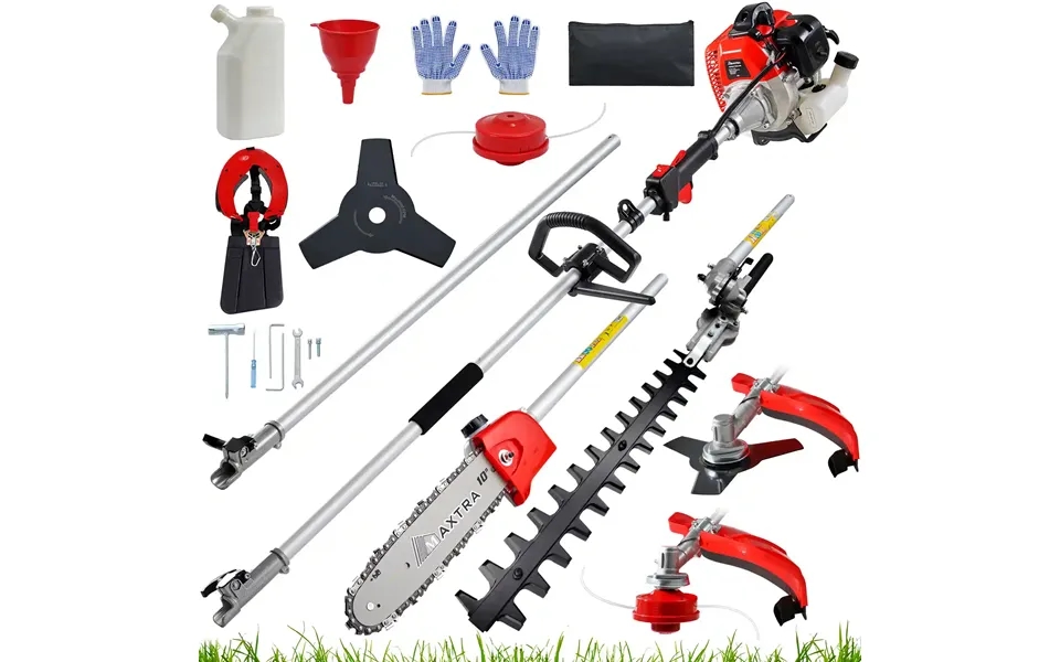 Maxtra Gas Pole Chainsaw Hedge Trimmer - 5-in-1 Saw Head