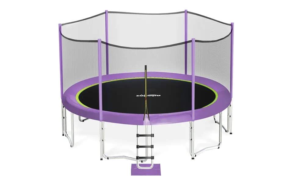 Saffun Outdoor Trampoline With Enclosure - 14ft Purple