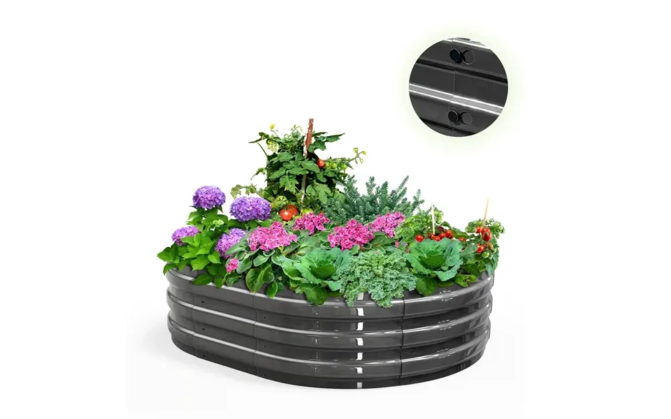 Screwless Raised Garden Bed - 4x3x1ft