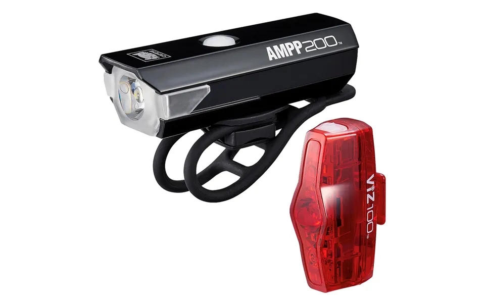 Cateye Ampp 200 Viz 100 Bike Light Set