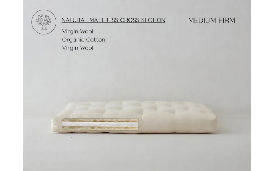 Pure Rest Wool Wrapped Organic Cotton Futon Mattress - By The Futon Shop-queen-virgin Wool