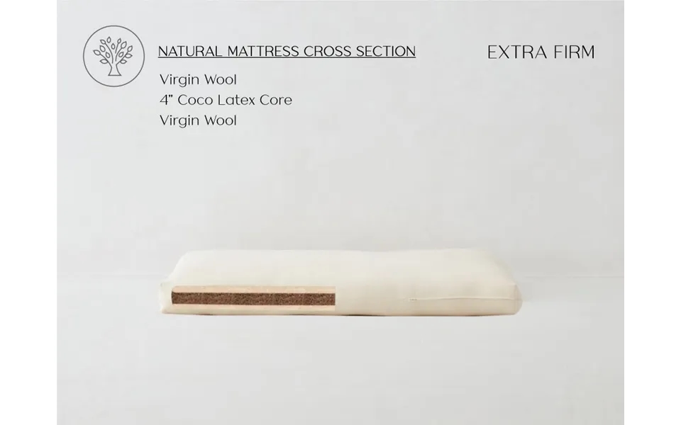 Snuggles Coconut And Wool Crib Mattress - Chemical Free Wool & 4 Coconut