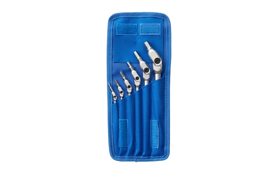 Bondhus 00010 Chrome Pivot Head Metric Hexpro Wrenches With Storage Pouch 6 Piece
