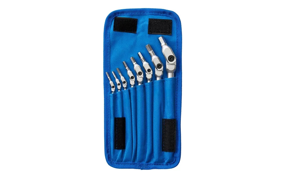 Bondhus 00017 Chrome Pivot Head Sae Hexpro Wrenches With Storage Pouch 8 Piece