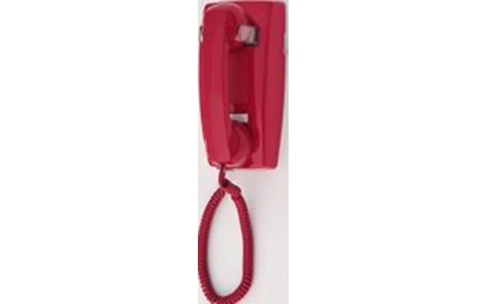 Cortelco 255447-vba-ndl Standard Wall Telephone With No Dial - Cherry Red