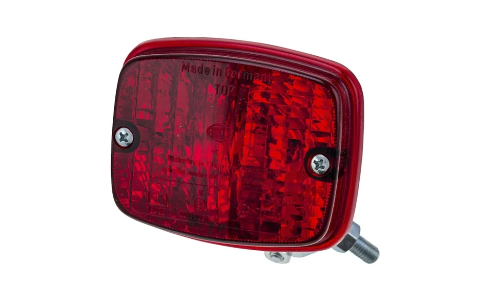Hella 003030151 Lamp Rear Fog - Halogen Bulb Clear Bulbs 21 Watt Red Lens Black Plastic Housing Universal Stud Mount Wit