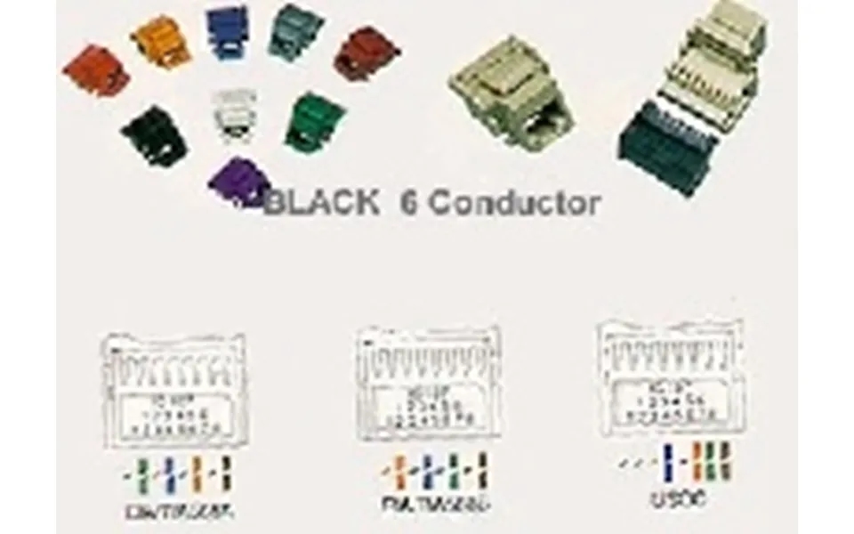 Icc Ic1076v0-bk Rj11 Modular Connector 6p6c Black