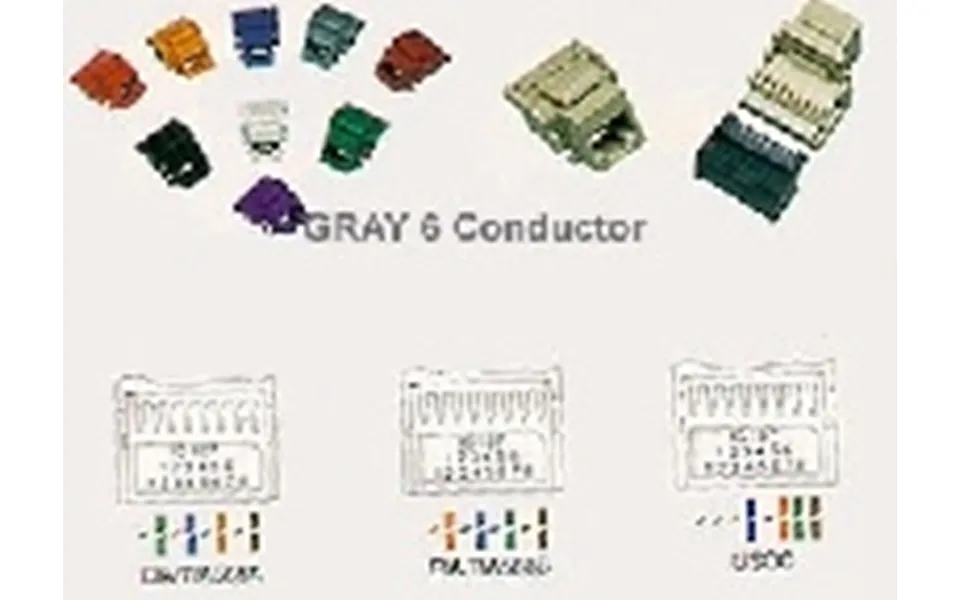 Icc Ic1076v0-gy Rj11 Modular Connector 6p6c Grey