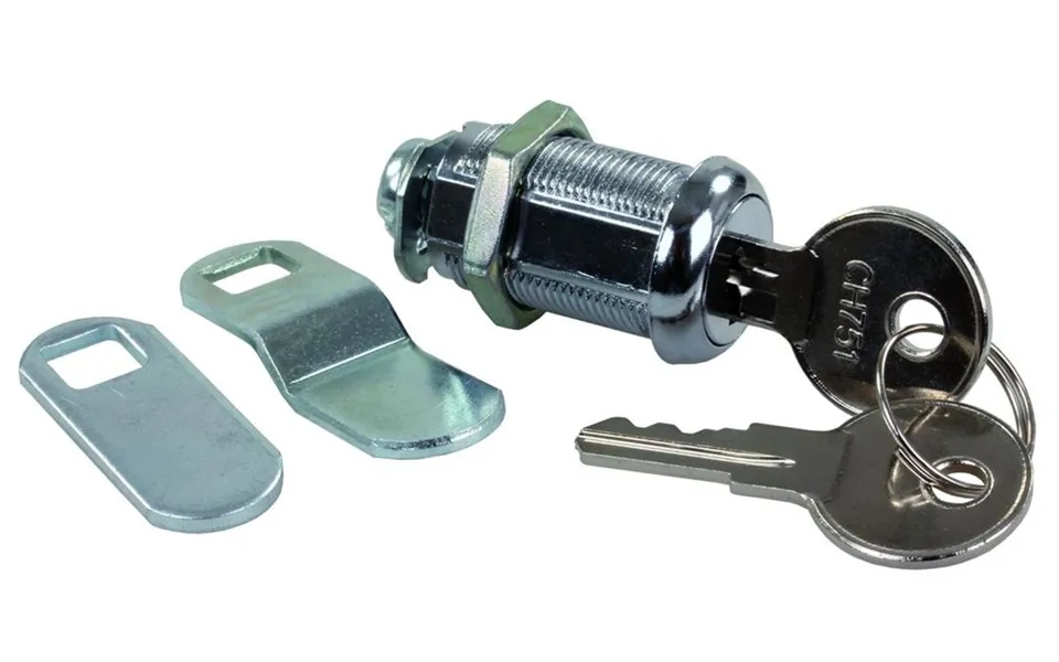 Jr Products 00325 Standard Compartment Door Key Lock - 1-1 8 Inch, Silver