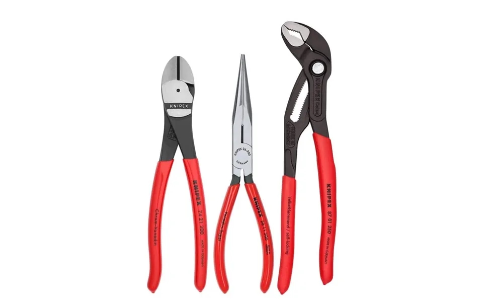 Knipex 002008us2 Universal Pliers Set With Cobra Pliers 3 Piece