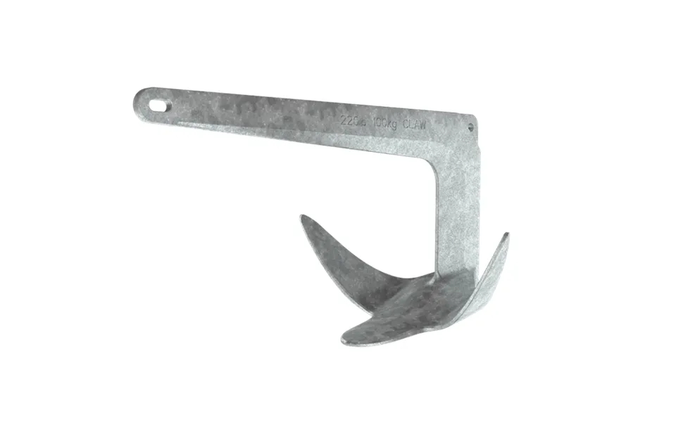 Lewmar 0057901 Galvanized Steel Claw Anchor 2.2 Lbs. For Boats 13-20, Bruce-style Claw For Quick Setting, Bow Roller Com