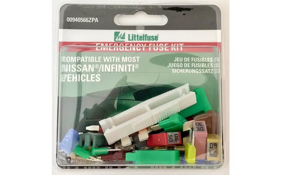 Littelfuse 00940566zpa Fuse Kit - Oe Replacement Emergency Fuse Kit For Use With Most Nissan And Infiniti Vehicles Conta