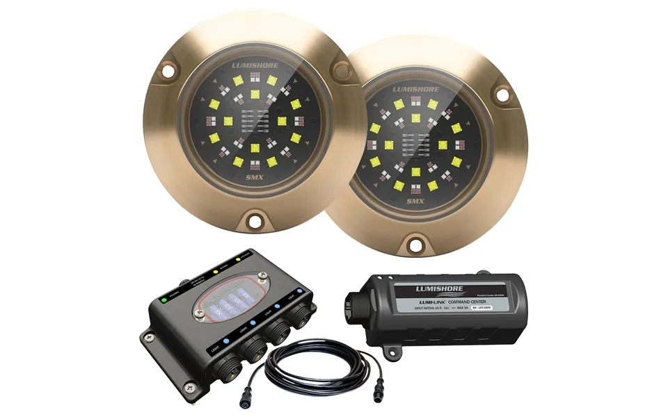 Lumishore 010-04510-00 Smx154 Eos 2 Light Set - Consists O 12 Green Blue White And 16 Red Led 3-3 4 In Diameter 4 Ampere