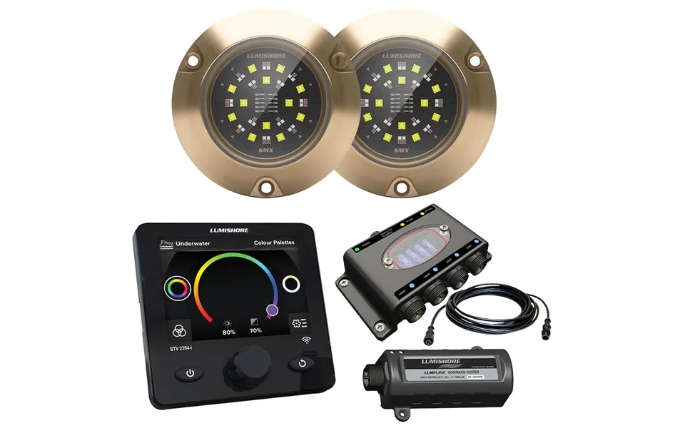 Lumishore 010-04511-00 Smx154 Eos 2 Light Set - Consists O 12 Green Blue White And 16 Red Led 3-3 4 In Diameter 4 Ampere