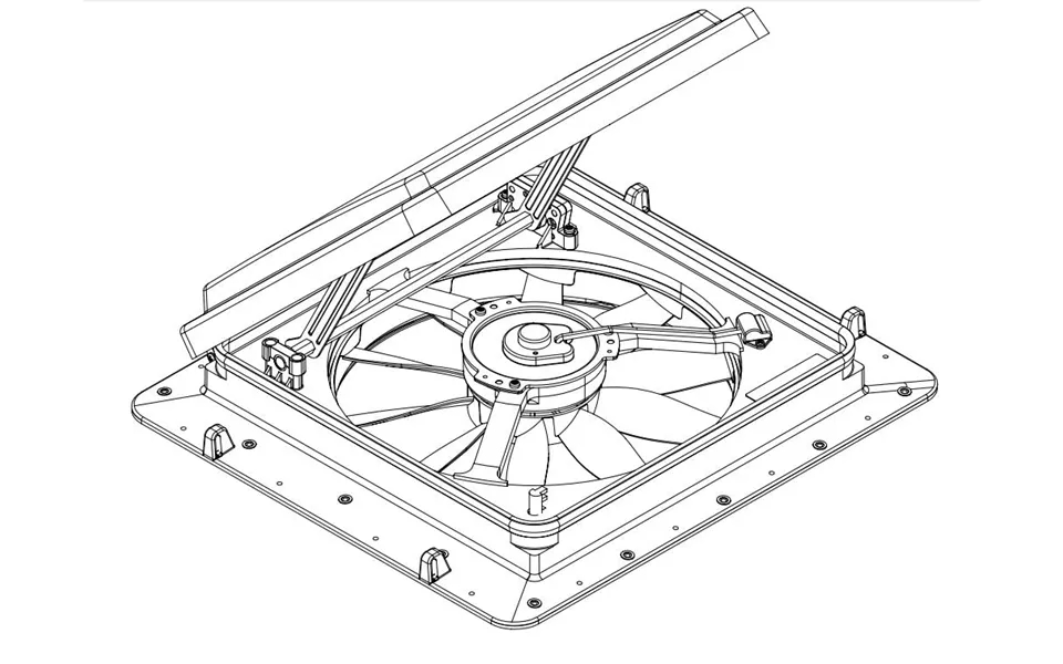 Maxxair 00-04401m Manxman Mini,1 Inch Thick Roofs - Black Mini Vent