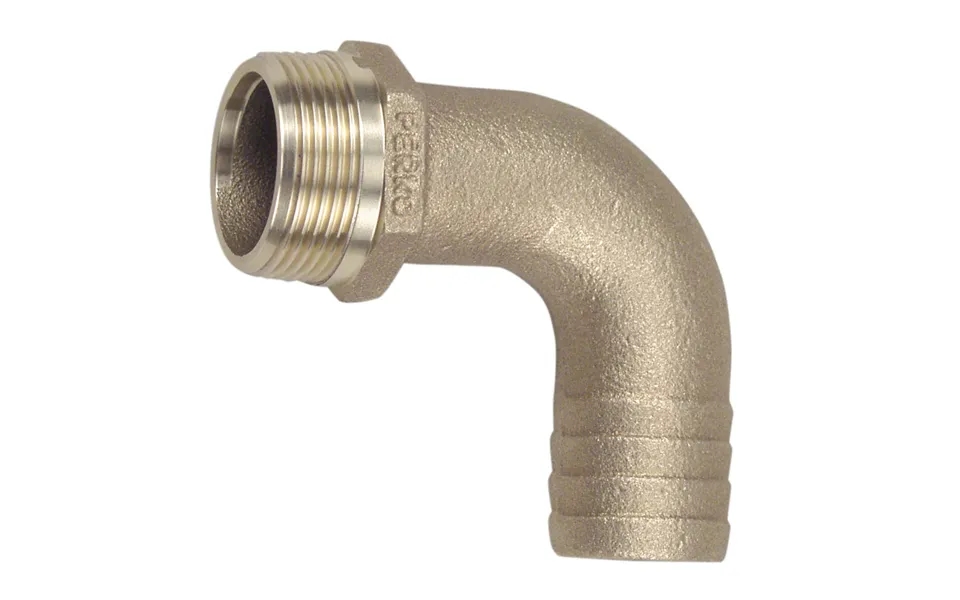 Perko 0063dp8plb 1-1 2 Inch Pipe To Hose Adapter 90 Degree Bronze