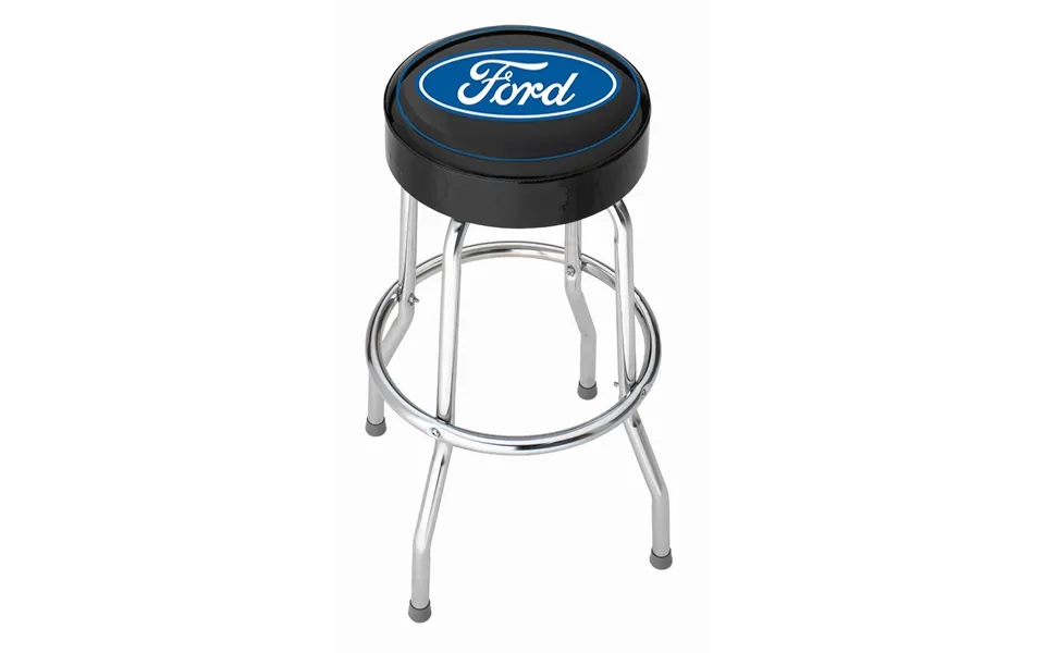Plasticolor 004751r01 Ford Oval Logo Garage Stool,black W Blue Logo