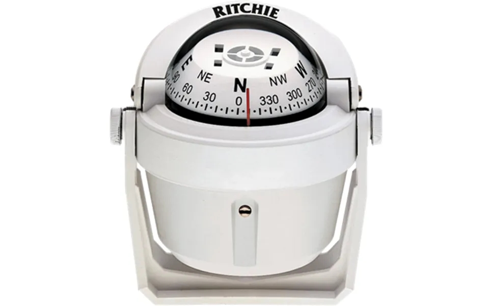 Ritchie B-51w Compass Brkt Mnt 2.75ft Dial Wht. White 12 Volt Green Light Bracket Mount 2-3 4 In Direct Read Dial 4-9 16