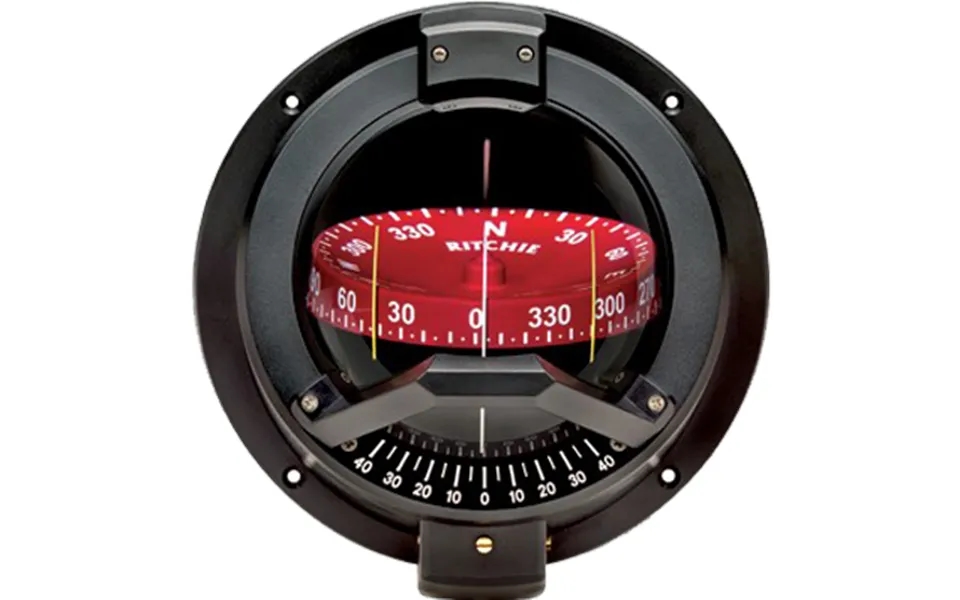 Ritchie Bn-202 Compass Bulkhead 4.5combi W Inclin - Black 12 Volt Amber Led Bulkhead Mount 4-1 2 In Combidial Fiberglass
