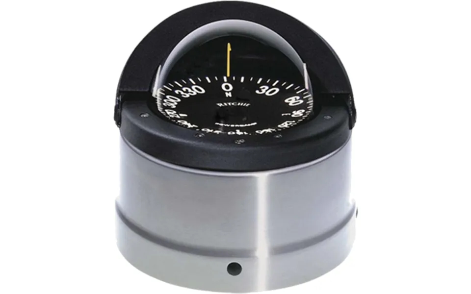 Ritchie Dnp-200 Compass Binnacle Mnt 4.5dial Silv - Brushed Stainless Steel 12 Volt Green Led Binnacle Mount Stainless H