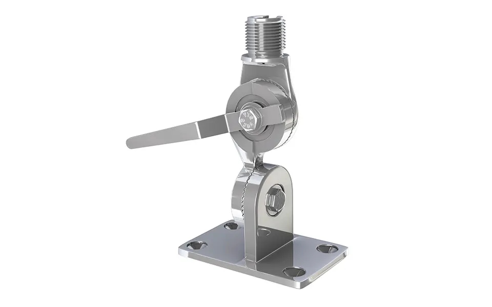Shakespeare 4187 Stainless Ratchet Mnt W Handle - For Use With Ais Vhf Broadband Antennas Ratchet Deck Side Mount 1 In X