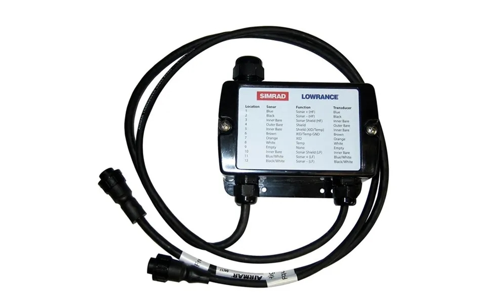 Simrad 000-13262001 Xdcr Pigtail Wiring Block Adapter Use To Connect Transducer Without A Connector To A Display Black