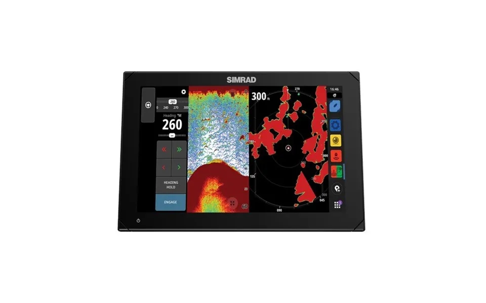 Simrad 000-15222001 Nsx 3012 - Chartplotter Fish Finder No Transducer With C-map Discoverxcharts, Black