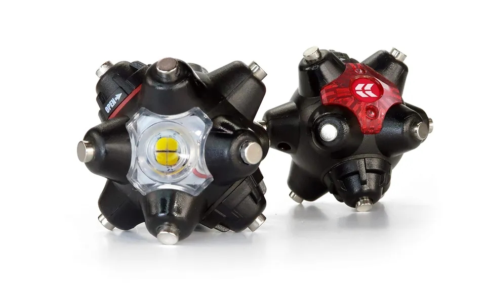 Stkr 00107 Flashlight Light Mine Professional Magnetic Led Clear Lens With High Low Beams Flashing Hazard Red Light Mode